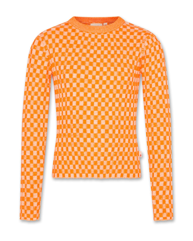 mel c-neck rib fluo orange