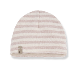 HONORE SOFT STRIPED FLEECE beanie - nude (light pink)