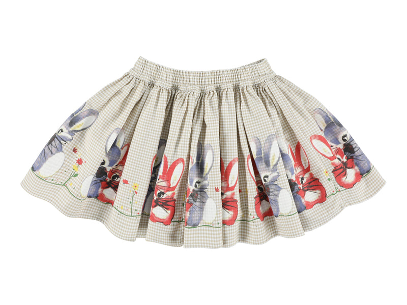 WHIZZ GIRLS SKIRT WITH ELASTIC WAISTBAND - BUNNY BEIGE
