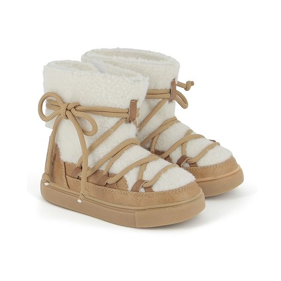 BASIL SKIMO BOUCLETTE - OFF WHITE-CAMEL