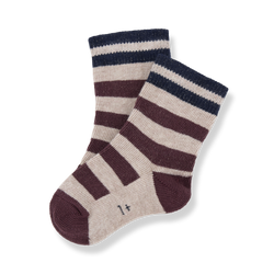NIELS striped socks - melanzana