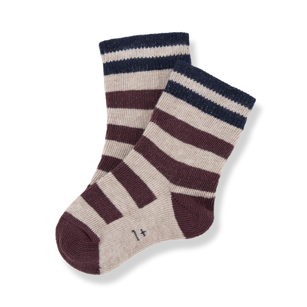 NIELS striped socks - melanzana