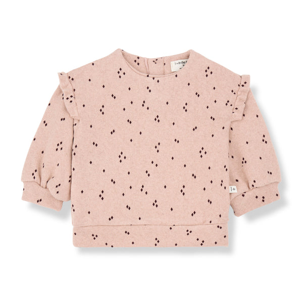 LINE SOFT PRINTED FLEECE sweater - nude (light pink)