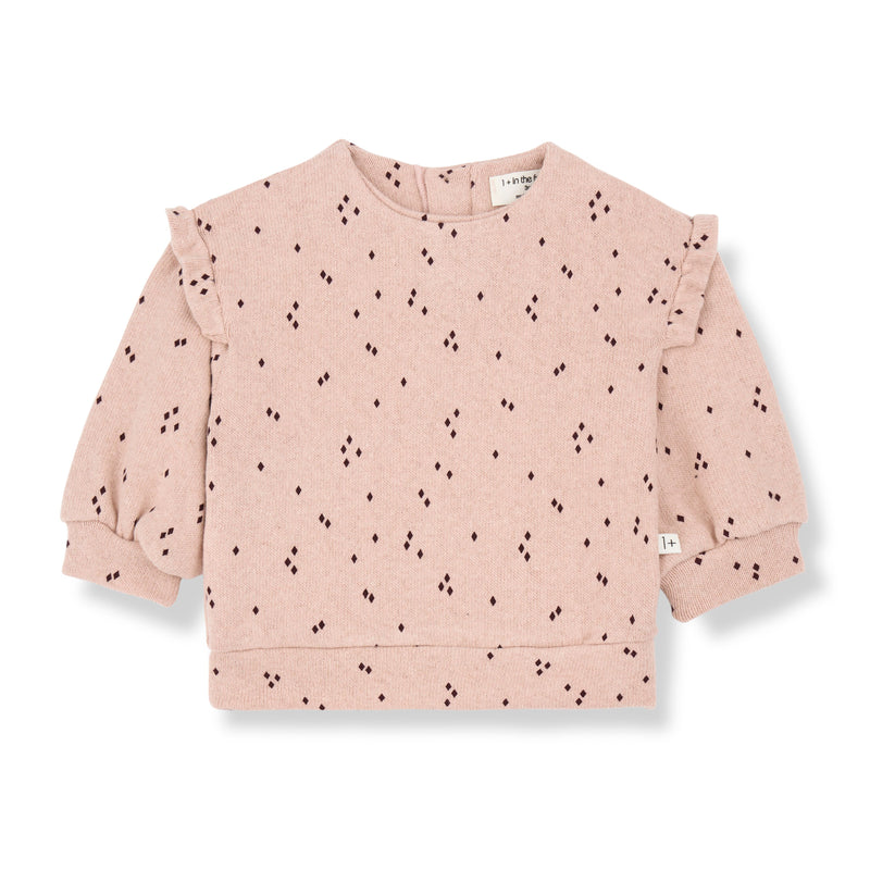 LINE SOFT PRINTED FLEECE sweater - nude (light pink)