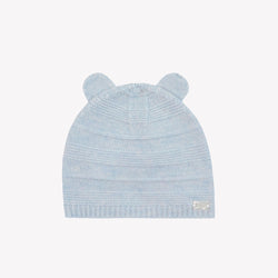 PREMIER TROUSSEAU GARCON BONNET1 - Bleu celeste chiné (CB90010)