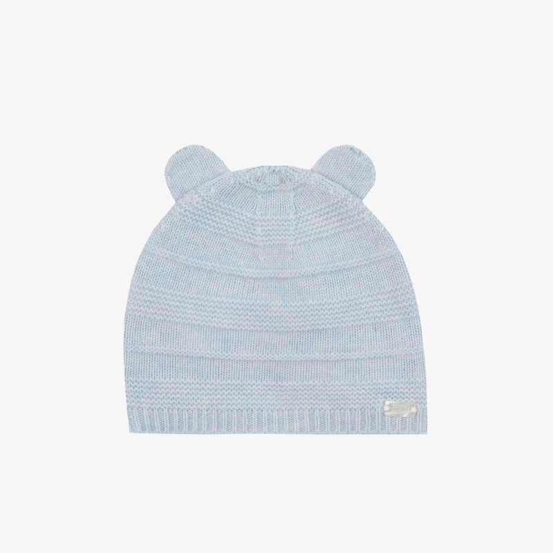 PREMIER TROUSSEAU GARCON BONNET1 - Bleu celeste chiné (CB90010)
