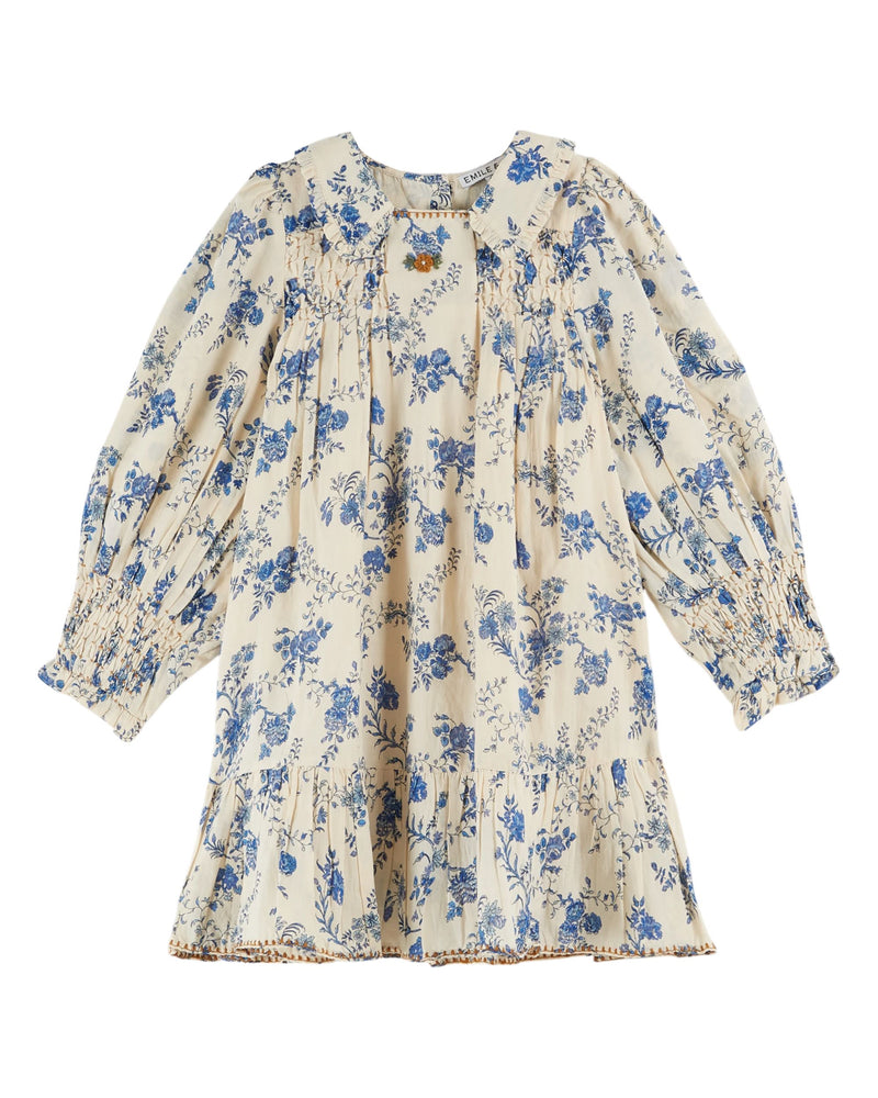 SMOCKED ORCHID BLEU DRESS AC071 - ORCHID BLEU