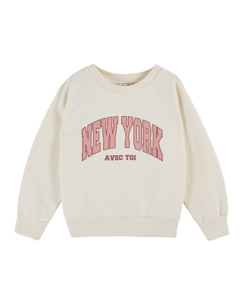NY SWEAT SHIRT AC176A - CREME