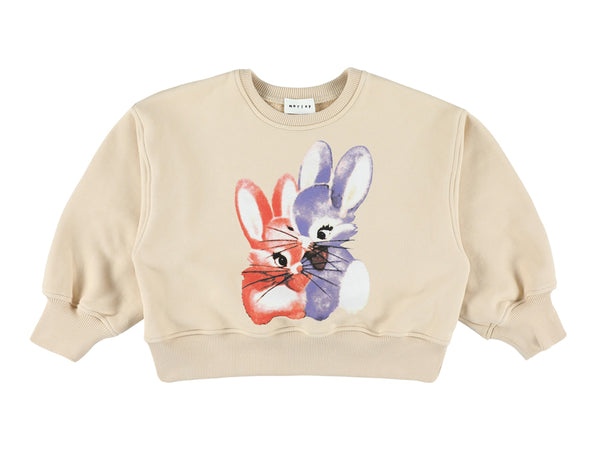 YCON GIRLS SWEAT WITH PRINT - BUNNY BARLEY