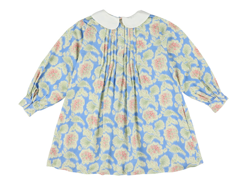 YDA GIRLS DRESS WITH WHITE COLLAR - HENRI BLEU