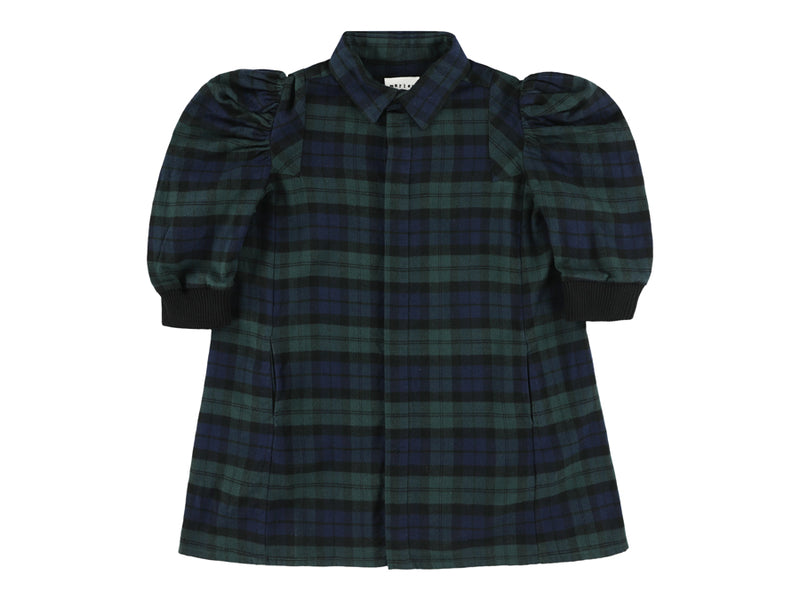YENTL Teen Dress with Balloon Sleeves - FUJI BLEU