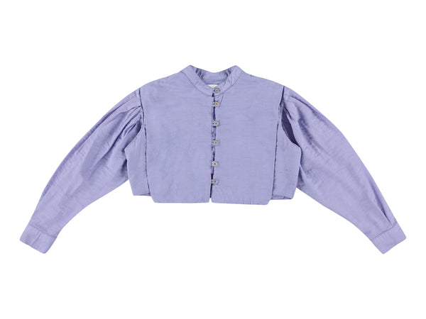 YNDIGO GIRLS CROPPED SHIRT - STRAWBERRY LAVENDER