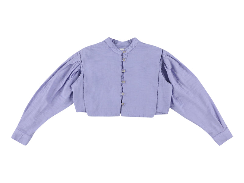 YNDIGO GIRLS CROPPED SHIRT - STRAWBERRY LAVENDER