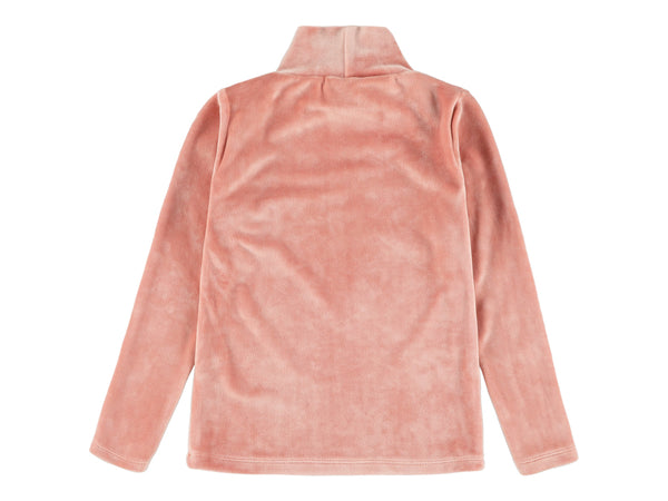 YVY GIRLS VELOURS TURTLENECK - BEY ROSE