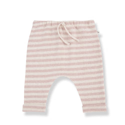 VICENS SOFT STRIPED FLEECE pants - nude