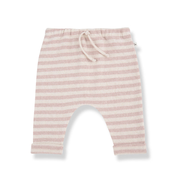 VICENS SOFT STRIPED FLEECE pants - nude