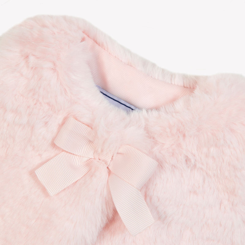 BABY PETITS TRESORS GILET FOURRURE 3 - Rose Pâle (CB16011)