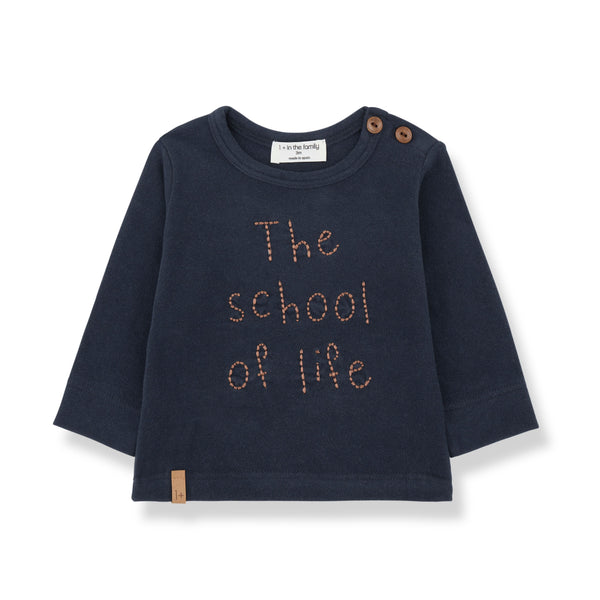 HARALD PLAIN JERSEY embroidered t-shirt - dark-blue