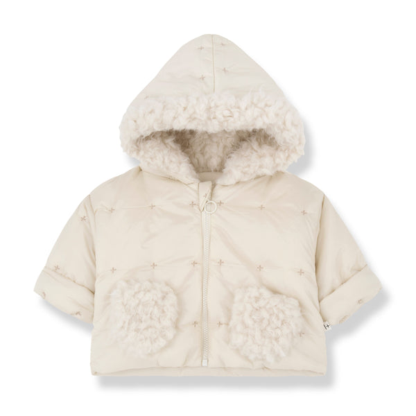 BENJAMIN NB PADDED MICROFIBER padded hood jacket - ecru