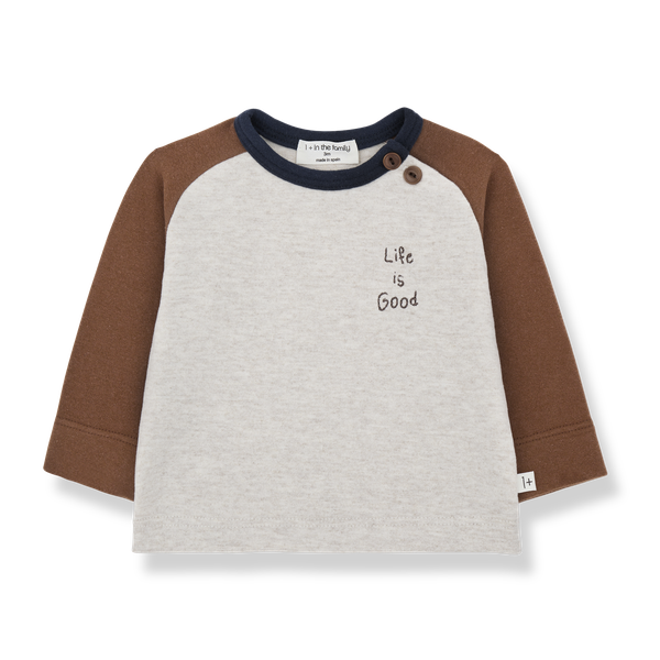 PAUL PLAIN JERSEY ranglan t-shirt - castagna