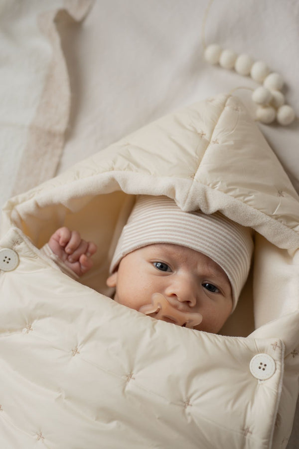 ANAIS NB PADDED MICROFIBER padded baby nest - ecru