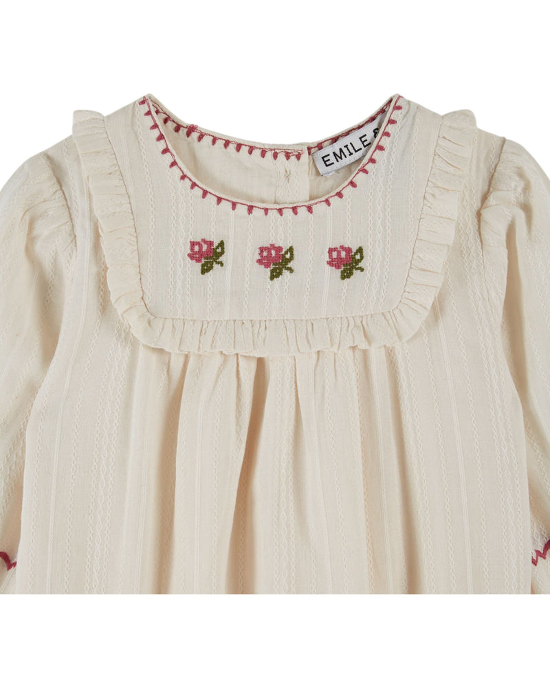 ROSEBUD BABY ROMPER AC200 - CREME