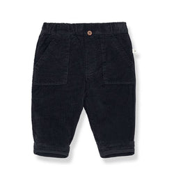 LOUIS CORDUROY lined pants - dark-blue