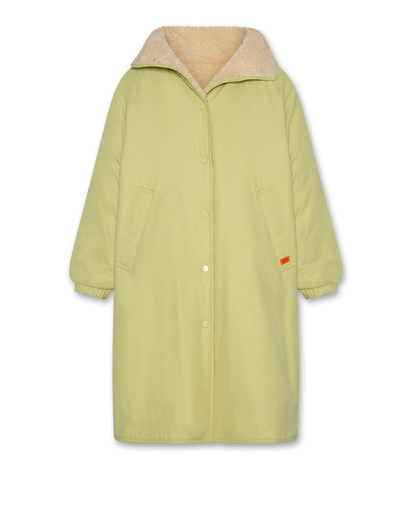 nari fur jacket - 000402 - green grey