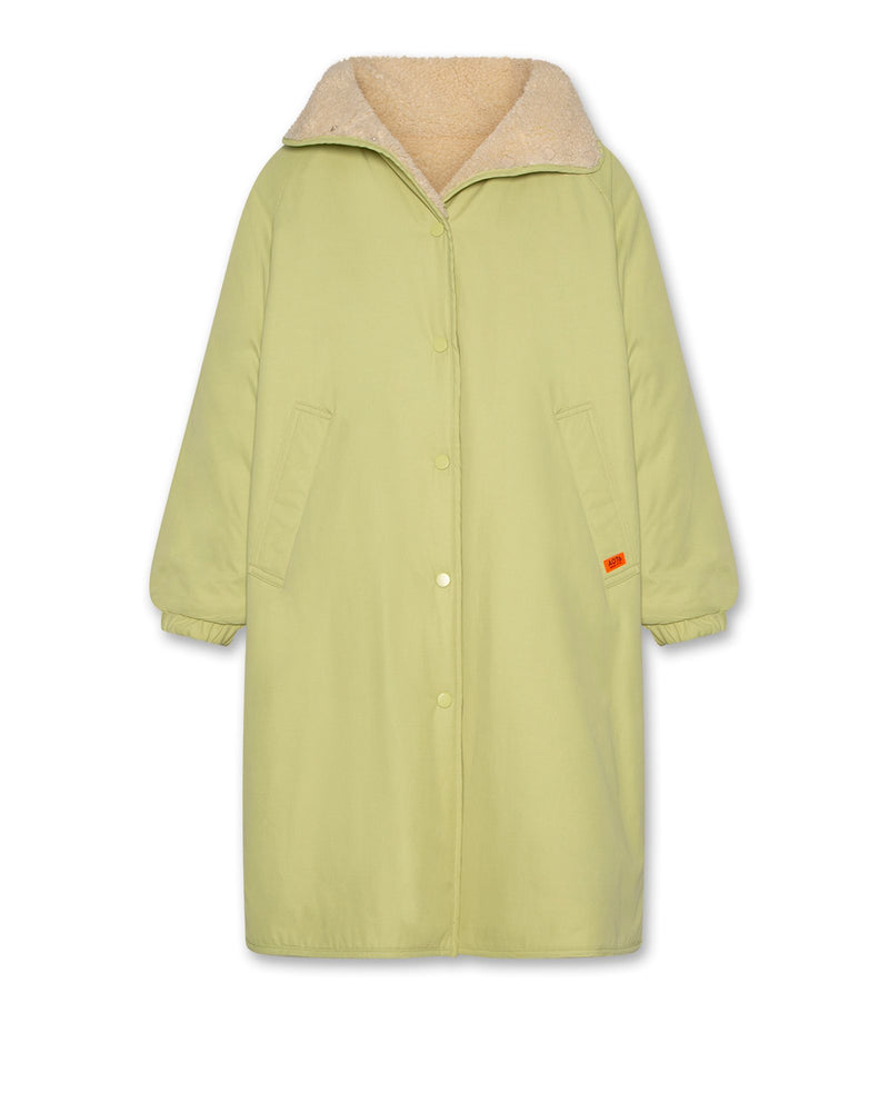 nari fur jacket - 000402 - green grey