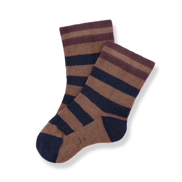NIELS striped socks - castagna