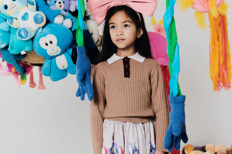 YUCCA GIRLS KNITTED POLO - MIR MALT