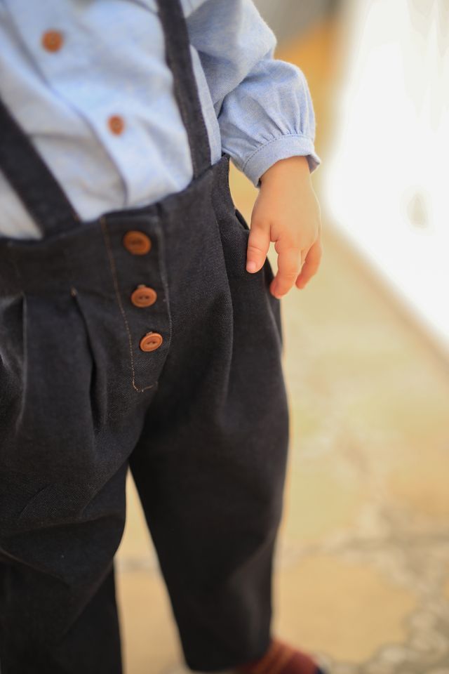 ELKE WASHED TWILL overall - dark-blue