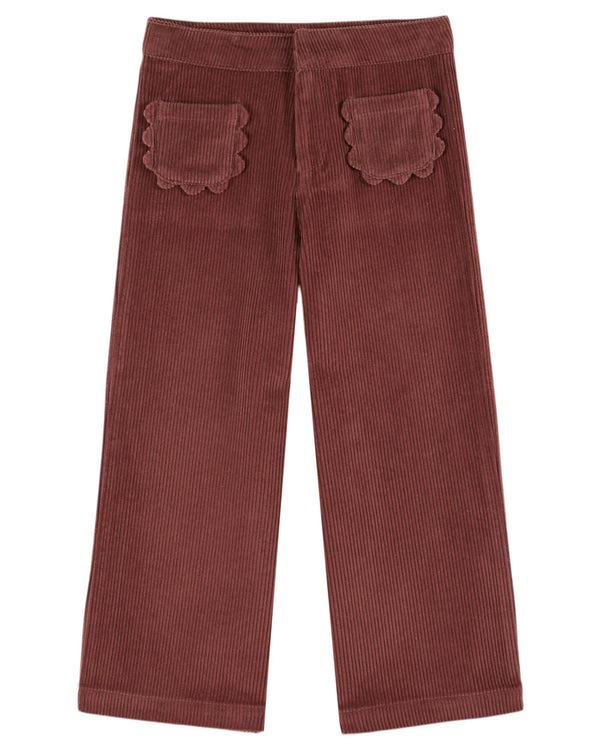 FLOWERS POCKETS TROUSERS AC087 - VIOLINE