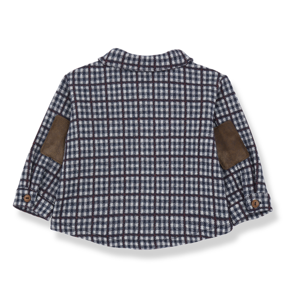CONRAD CHECK FLEECE shirt - dark-blue
