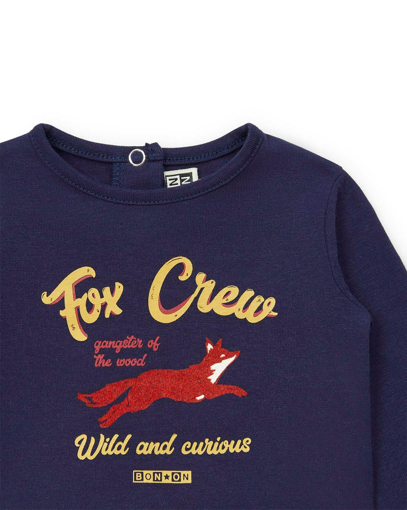 T-SHIRT FOX BB ML - NAVY BONTON