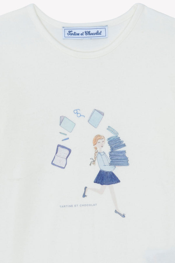 BACK TO SCHOOL F TEESHIRTA - Nacre (CB10002)