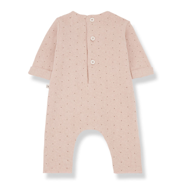 MARGOT SOFT PRINTED FLEECE jumpsuit - nude