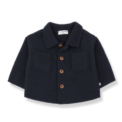 CHRISTIAN RECYCLED WOOL jacket - dark-blue