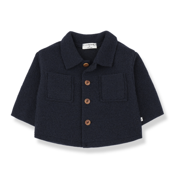CHRISTIAN RECYCLED WOOL jacket - dark-blue