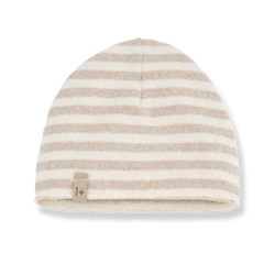 HONORE SOFT STRIPED FLEECE beanie - beige
