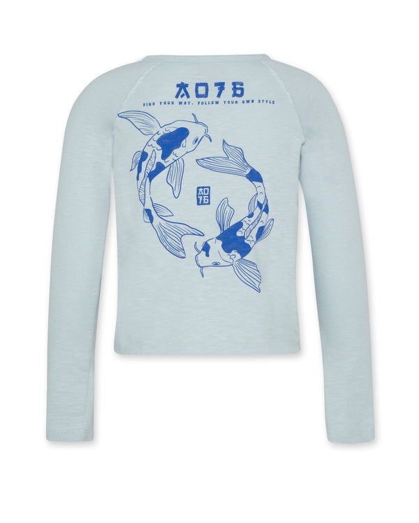 amvi t-shirt fish - sky blue