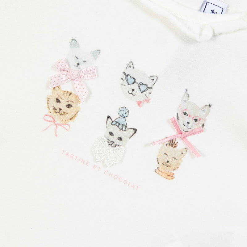 BABY PETITS TRESORS TEESHIRT2 - Nacre CB10011