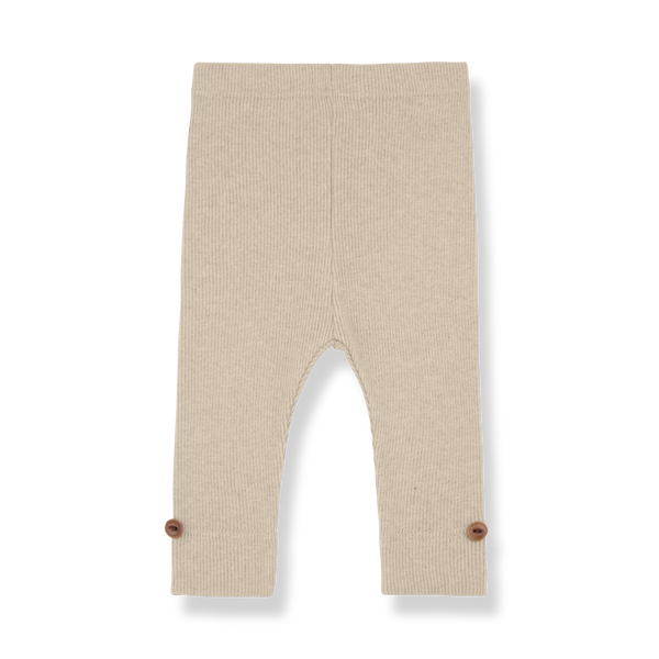 SINA PLAIN RIB JERSEY leggings - tortora