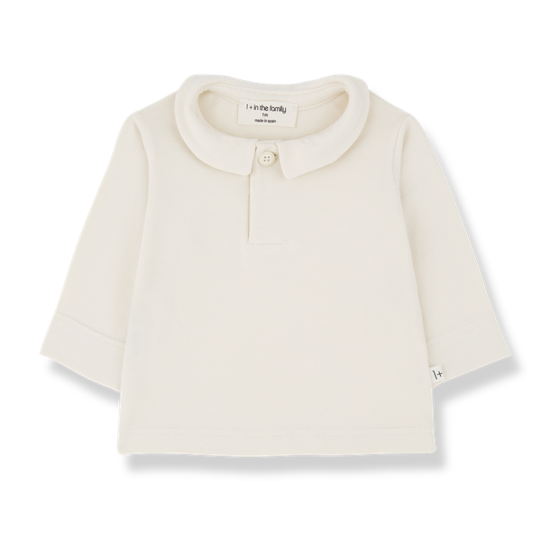 DANIEL ORGANIC PLAIN JERSEY polo - ecru