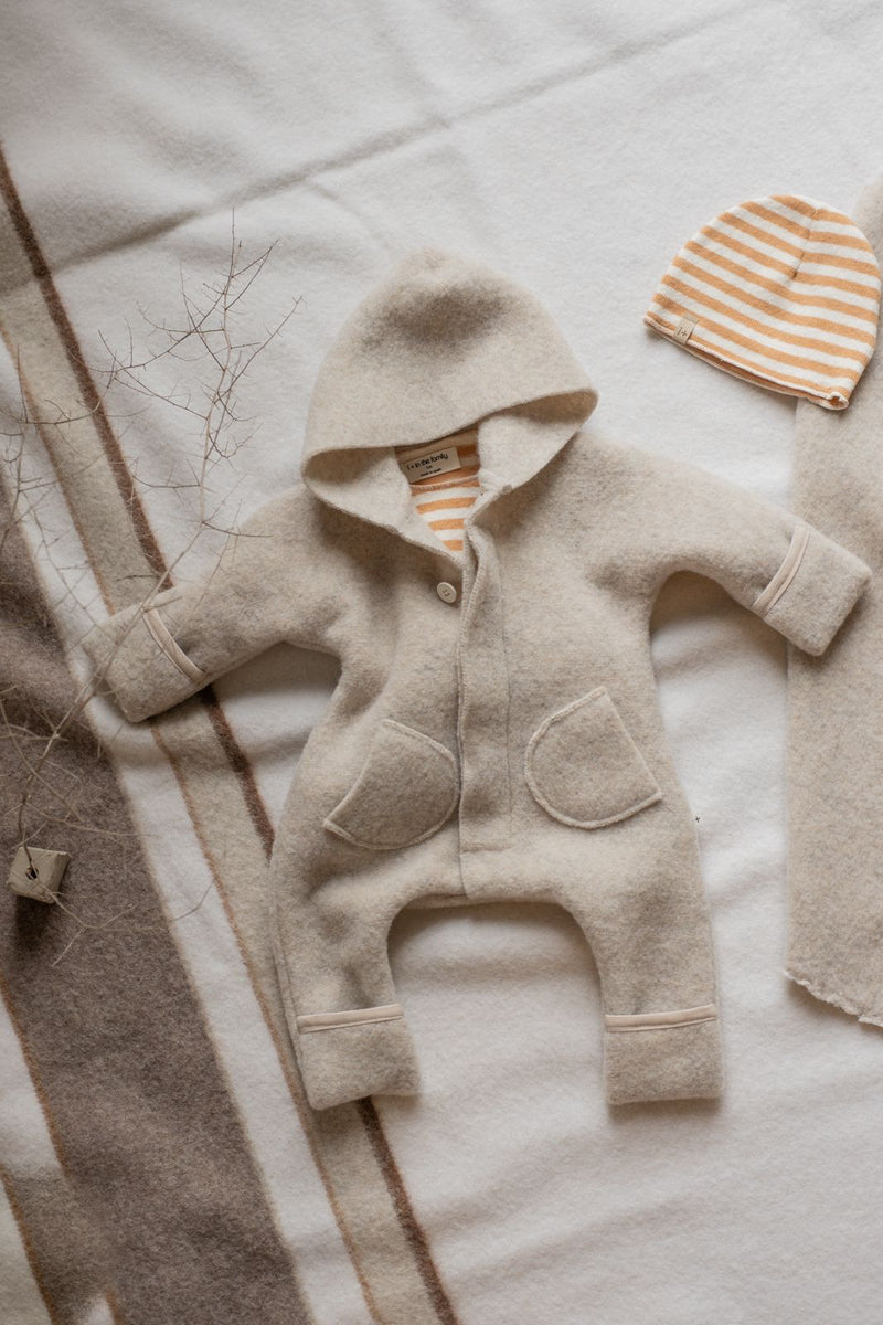 BJORN RECYCLED WOOL polar suit - beige