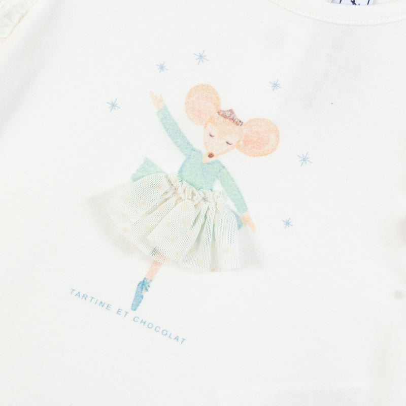 BABY JARDIN D HIVER TEE-SHIRT 1 - Nacre (CB10001)