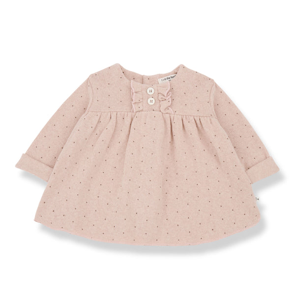 CLAIRE SOFT PRINTED FLEECE dress - nude