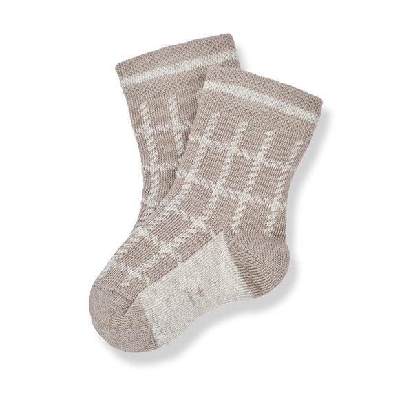 SLAVA check socks - oatmeal