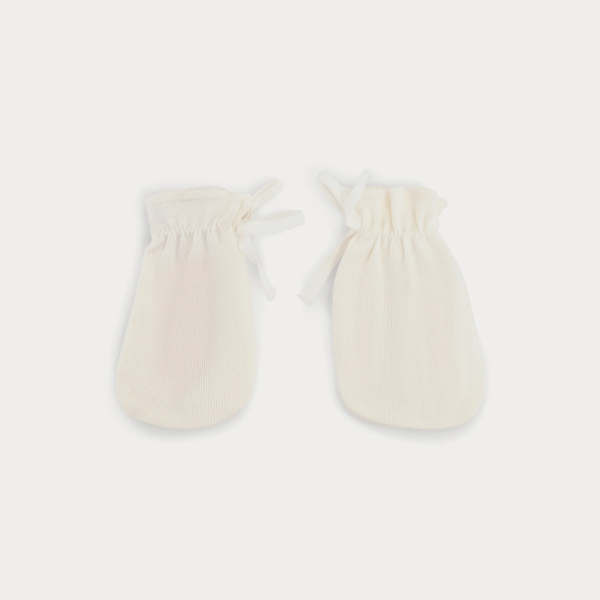 Organic Cotton Mittens - Milky White