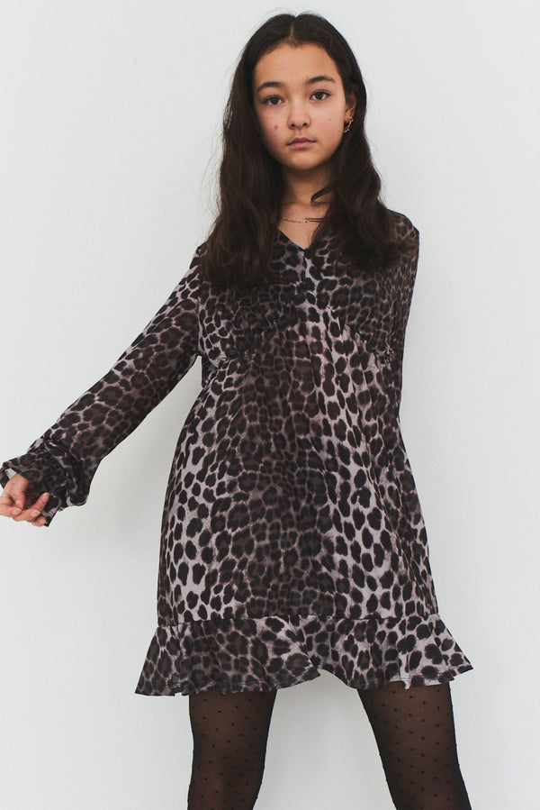 G Merle V-Neck Dress - Leo print